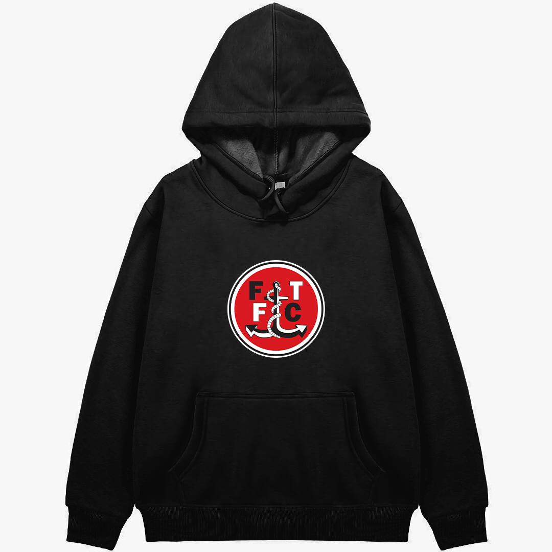Fleetwood Town F.C. Football Club Hoodie Hooded Sweatshirt Sweater Jacket - Fleetwood Town F.C. Single Logo