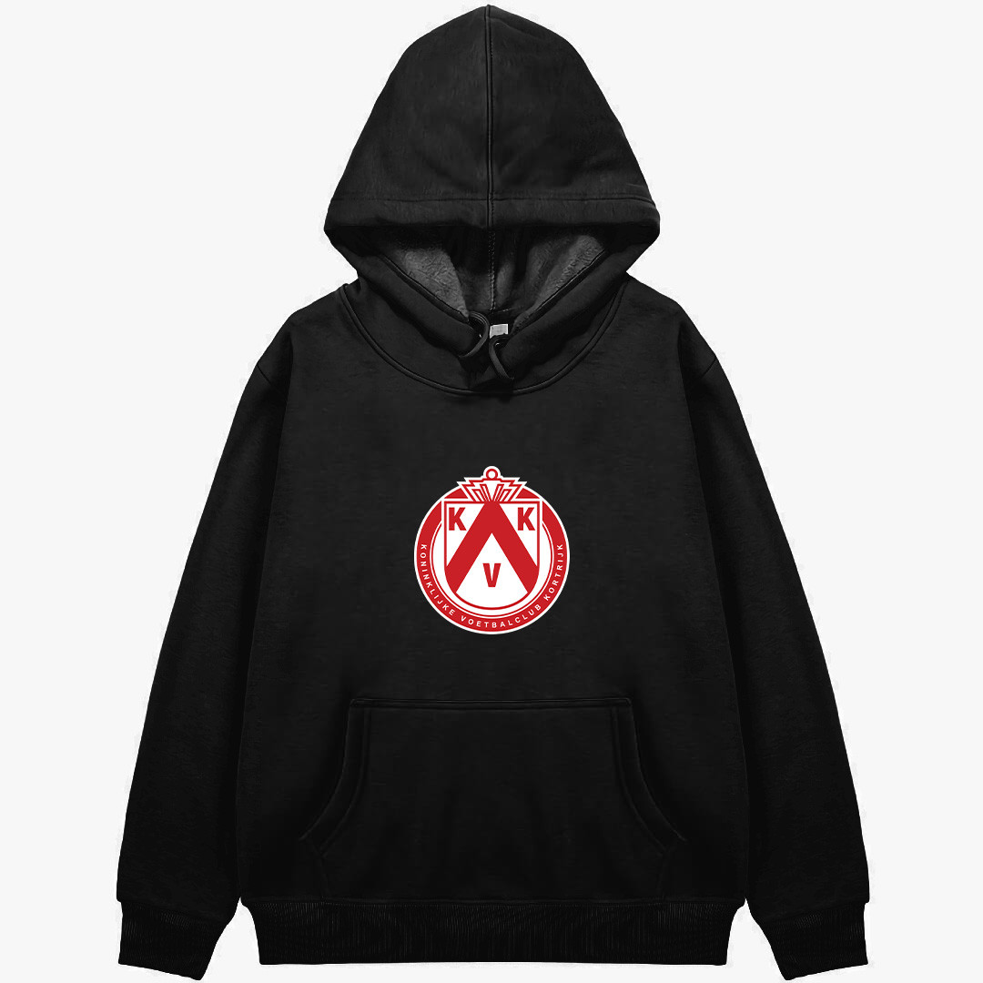 K.V. Kortrijk Football Club Hoodie Hooded Sweatshirt Sweater Jacket - K.V. Kortrijk Football Club Single Logo