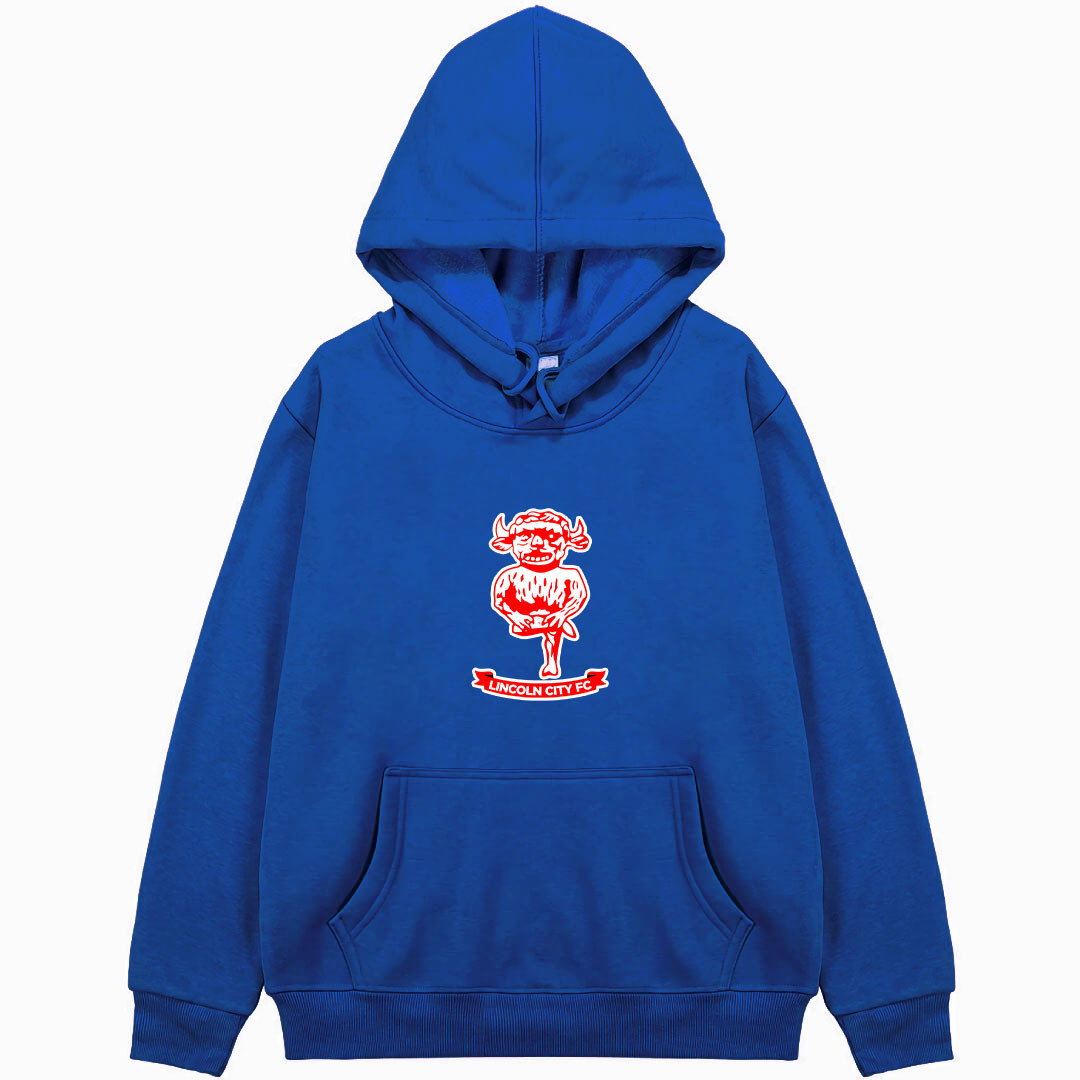 Lincoln City F.C. Football Club Hoodie Hooded Sweatshirt Sweater Jacket - Lincoln City F.C. Football Club Single Logo