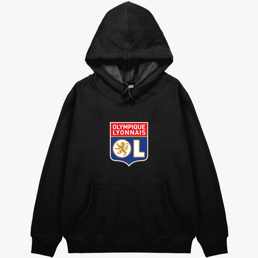 Olympique Lyonnais Football Club Hoodie Hooded Sweatshirt Sweater Jacket - Olympique Lyonnais Football Club Single Logo