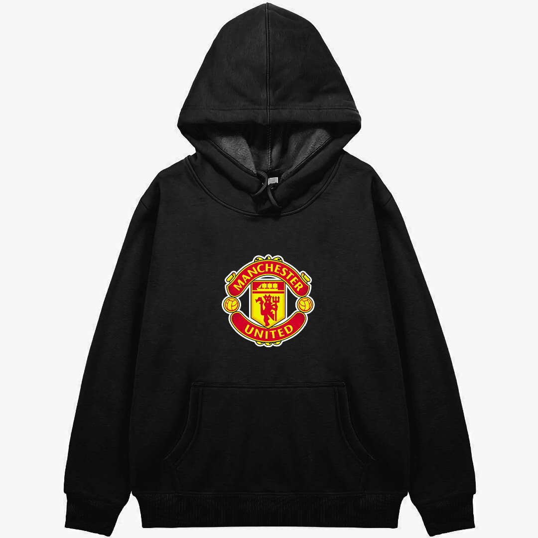 Manchester United F.C. Football Club Hoodie Hooded Sweatshirt Sweater Jacket - Manchester United F.C. Football Club Single Logo