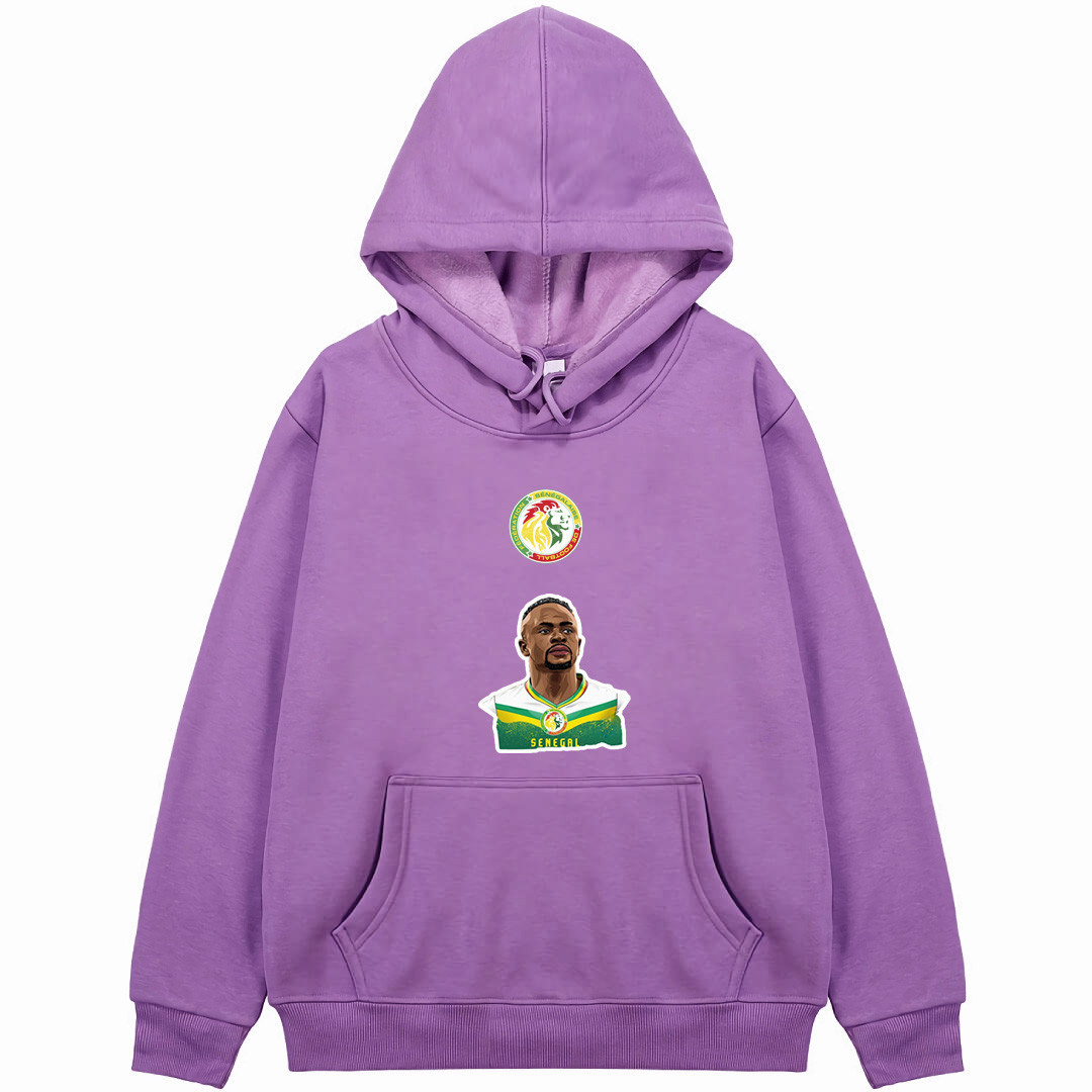 Sadio Mane Hoodie Hooded Sweatshirt Sweater Jacket - Sadio Mane Senegal National Team Portrait Illustration Sticker Art