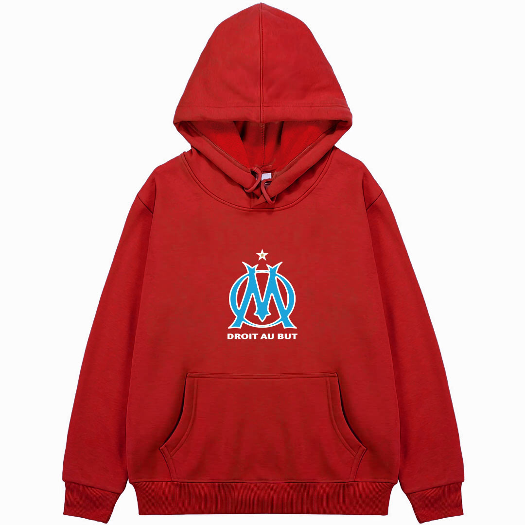 Olympique De Marseille Football Club Hoodie Hooded Sweatshirt Sweater Jacket - Olympique De Marseille Football Club Single Logo
