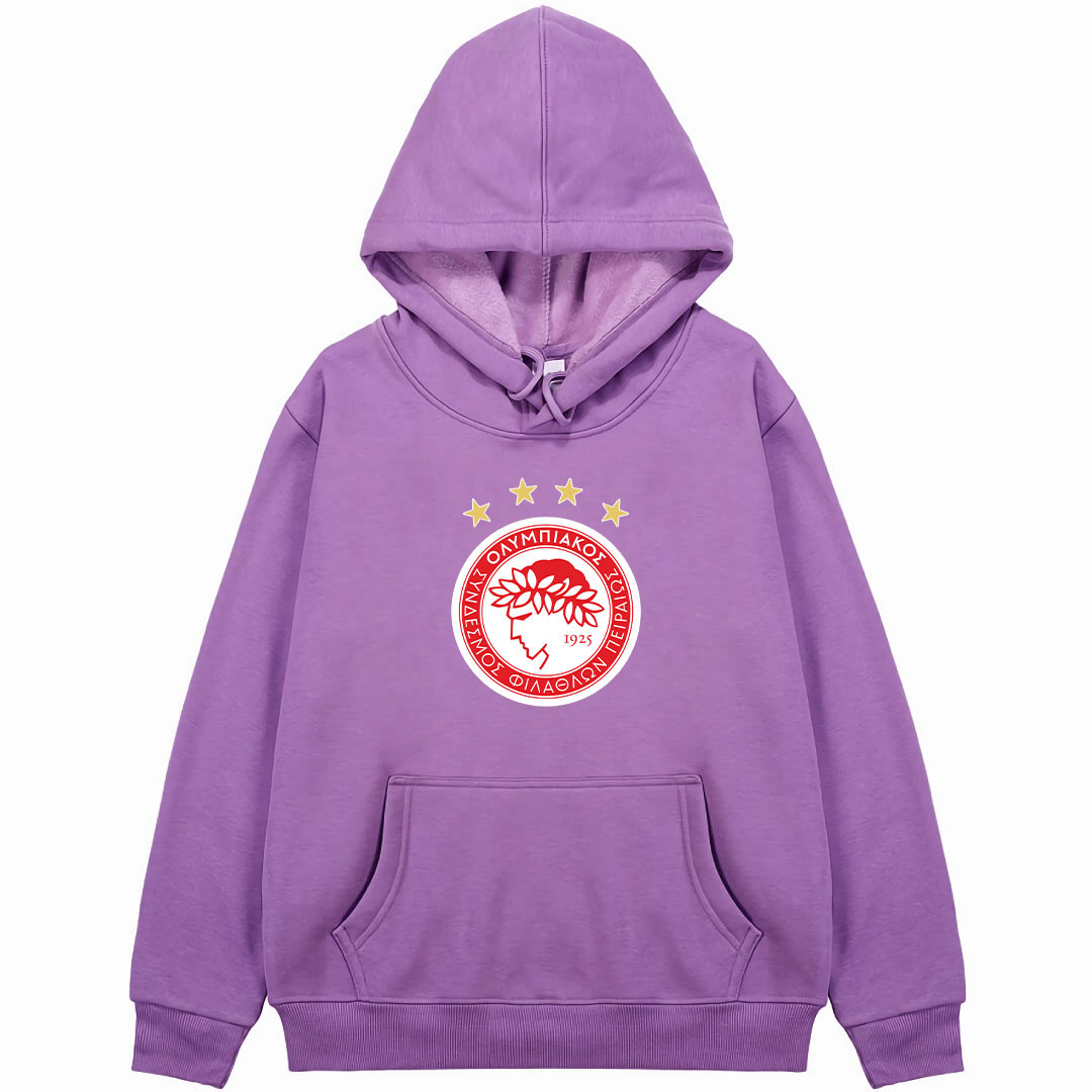 Olympiacos F.C. Football Club Hoodie Hooded Sweatshirt Sweater Jacket - Olympiacos F.C. Football Club Single Logo