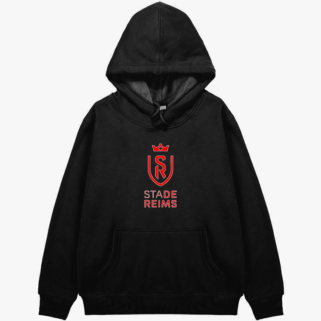Stade de Reims Football Club Hoodie Hooded Sweatshirt Sweater Jacket - Stade de Reims Football Club Single Logo