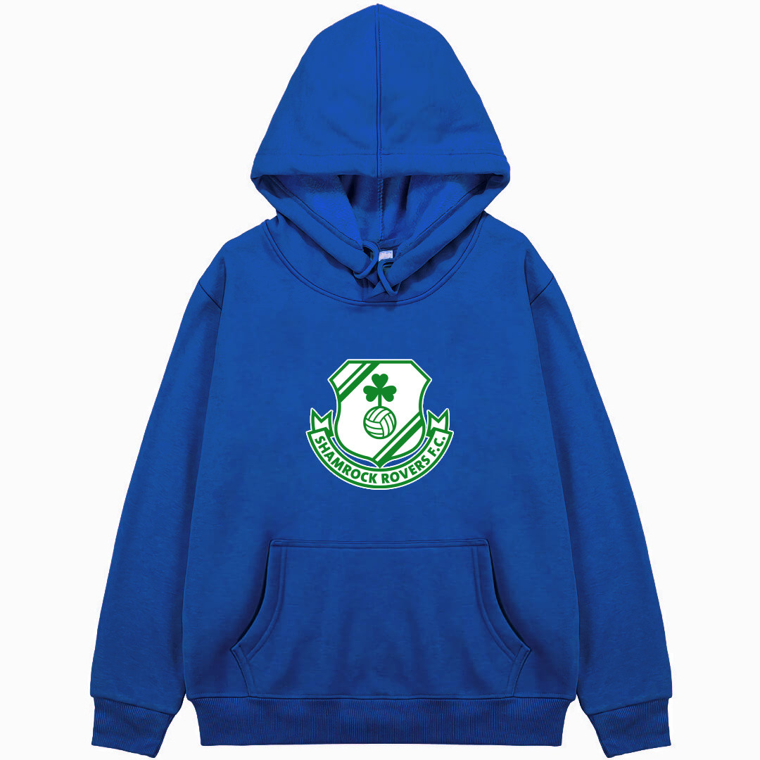 Shamrock Rovers F.C. Football Club Hoodie Hooded Sweatshirt Sweater Jacket - Shamrock Rovers F.C. Football Club Single Logo