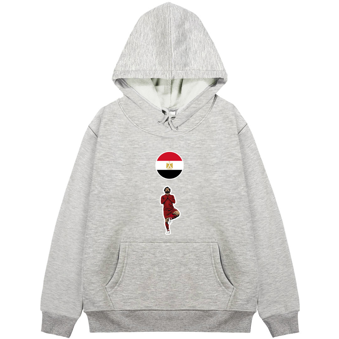 Mohamed Salah Hoodie Hooded Sweatshirt Sweater Jacket - Mohamed Salah Egypt National Team Signature Celebration Illustration Sticker Art