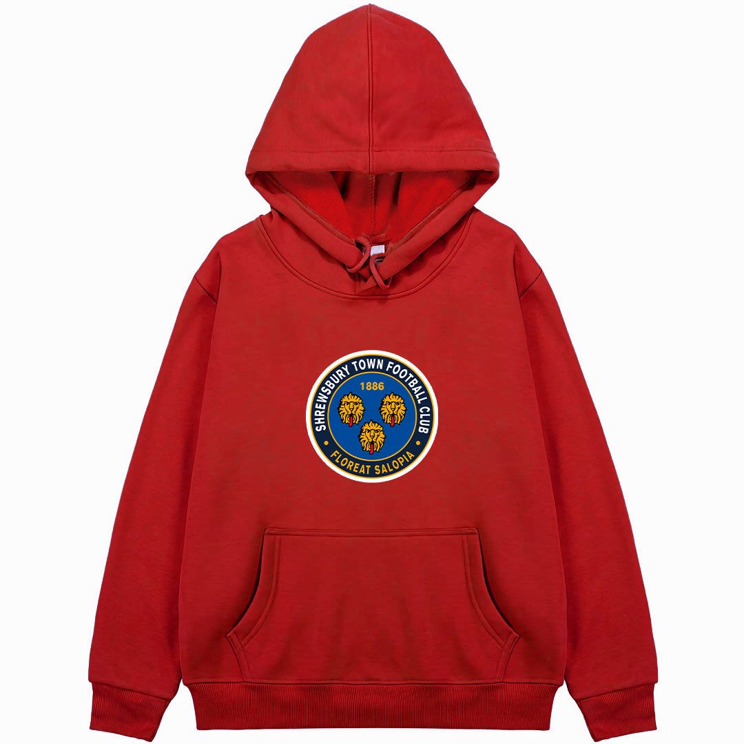 Shrewsbury Town F.C. Football Club Hoodie Hooded Sweatshirt Sweater Jacket - Shrewsbury Town F.C. Club Single Logo