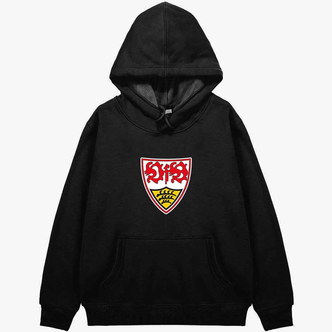 VfB Stuttgart Football Club Hoodie Hooded Sweatshirt Sweater Jacket - VfB Stuttgart Football Club Single Logo
