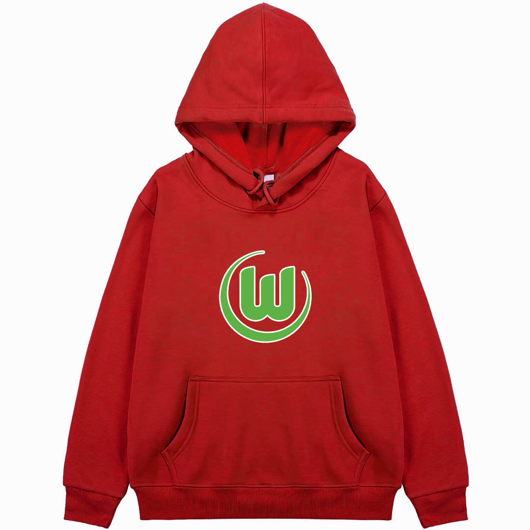 VfL Wolfsburg Football Club Hoodie Hooded Sweatshirt Sweater Jacket - VfL Wolfsburg Football Club Single Logo