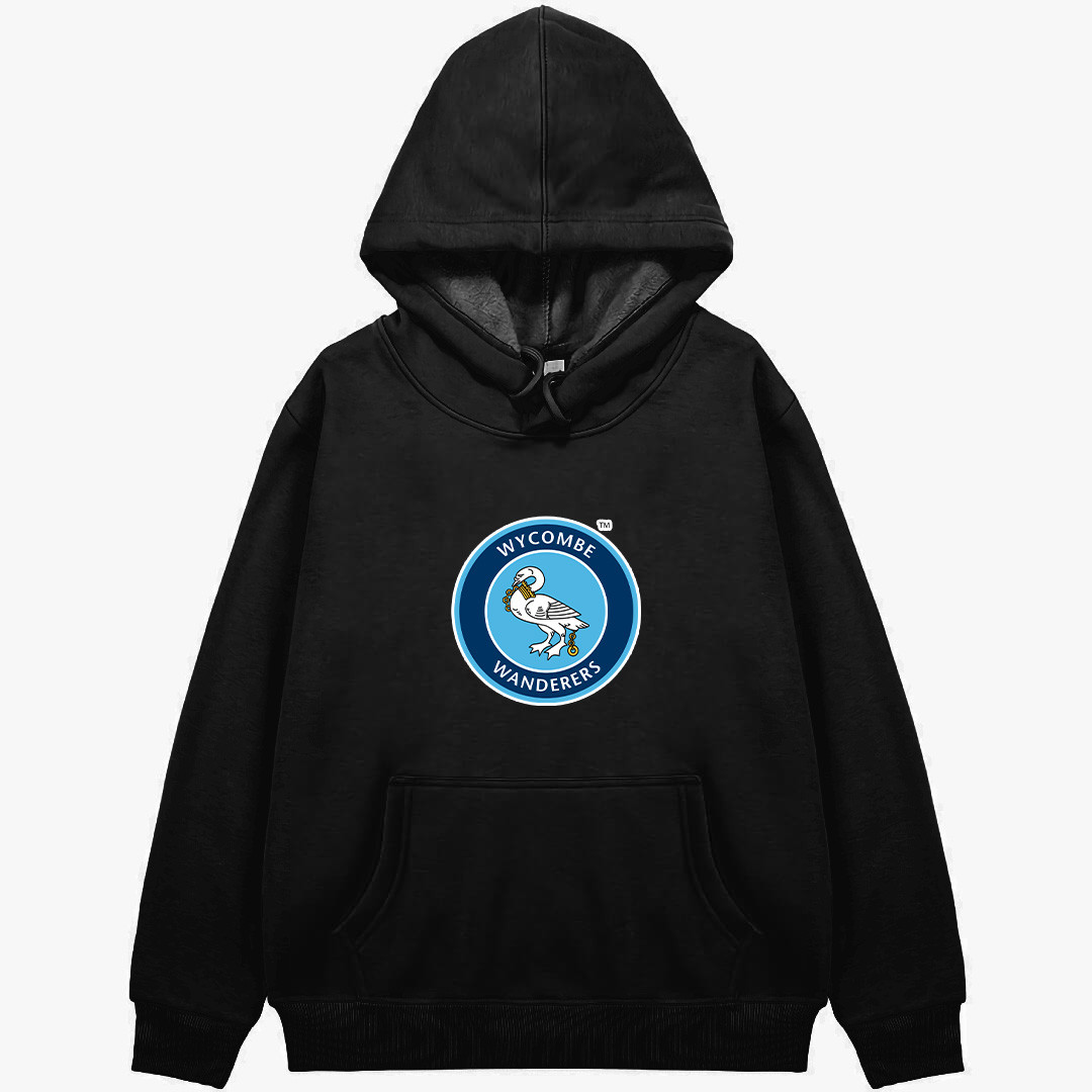 Wycombe Wanderers F.C. Football Club Hoodie Hooded Sweatshirt Sweater Jacket - Wycombe Wanderers F.C. Football Club Single Logo