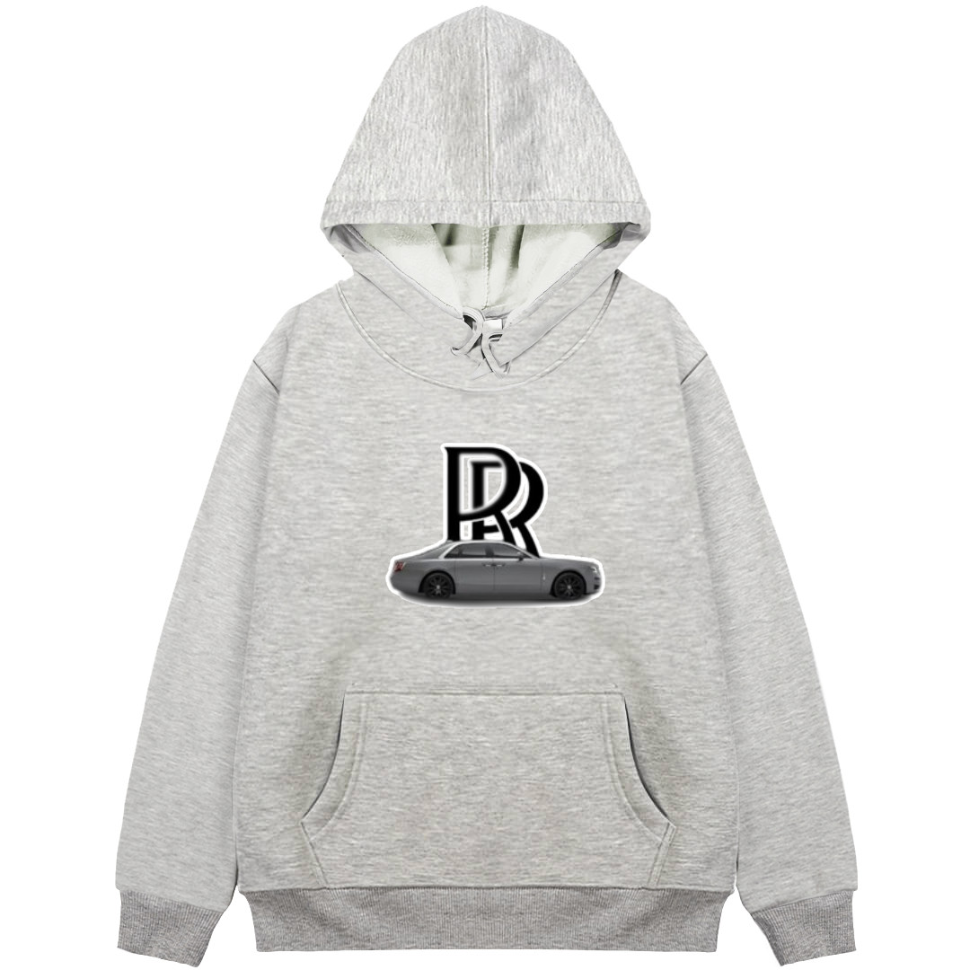 Rolls-Royce Hoodie Hooded Sweatshirt Sweater Jacket - Rolls-Royce Ghost On Dark Background