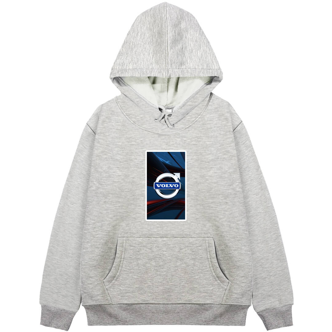 Volvo Hoodie Hooded Sweatshirt Sweater Jacket - Volvo Logo 1999-2013 On Dark Abstract Background