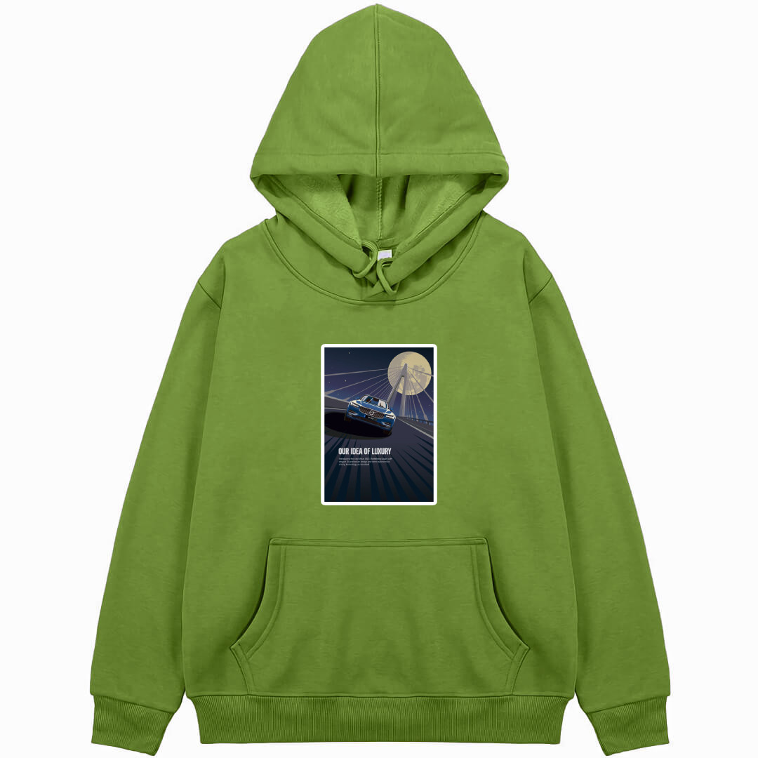 Volvo Hoodie Hooded Sweatshirt Sweater Jacket - Volvo S90 Promotional Poster Illustration Art