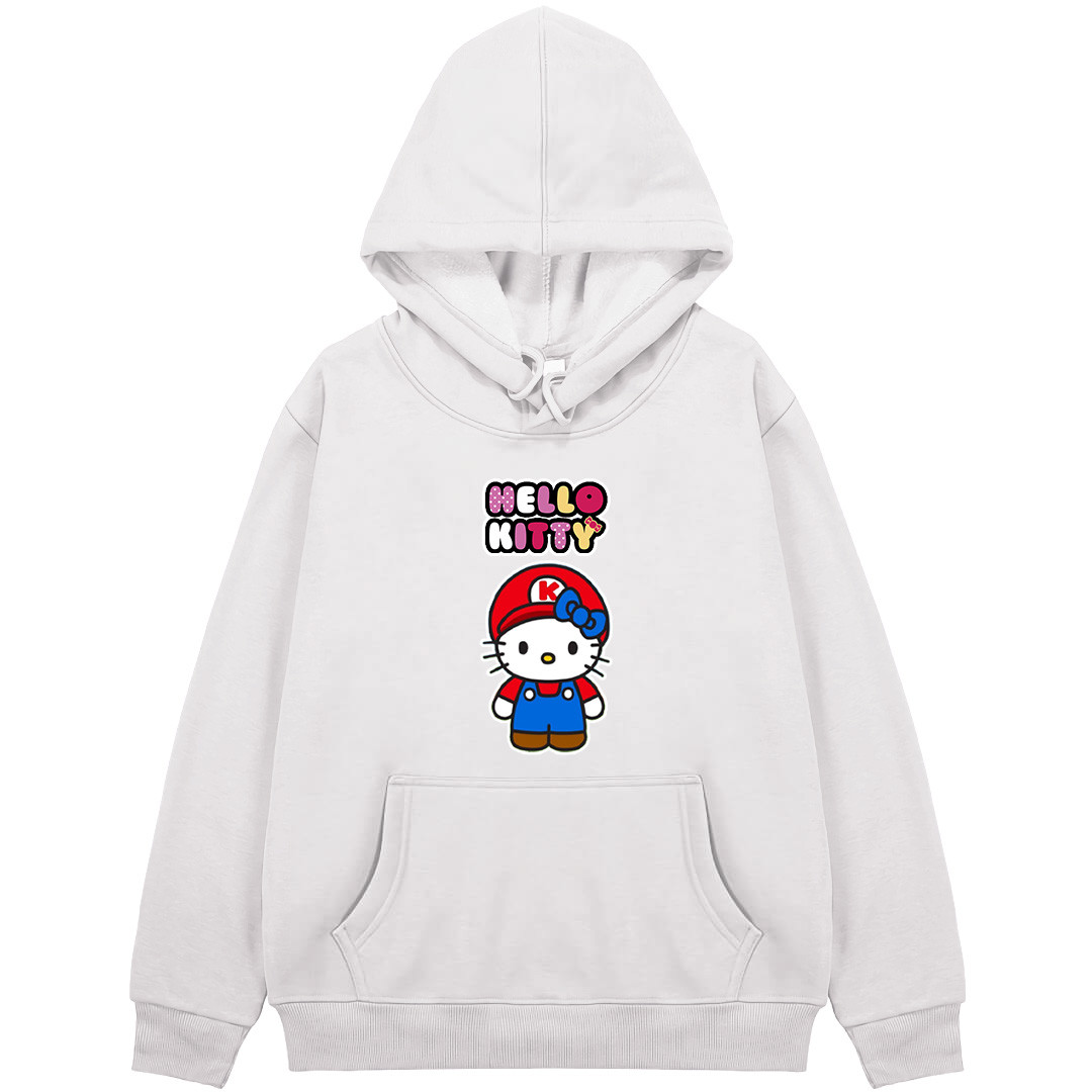 Sanrio Hello Kitty Mario Hoodie Hooded Sweatshirt Sweater Jacket - Sanrio Hello Kitty Mario Standing