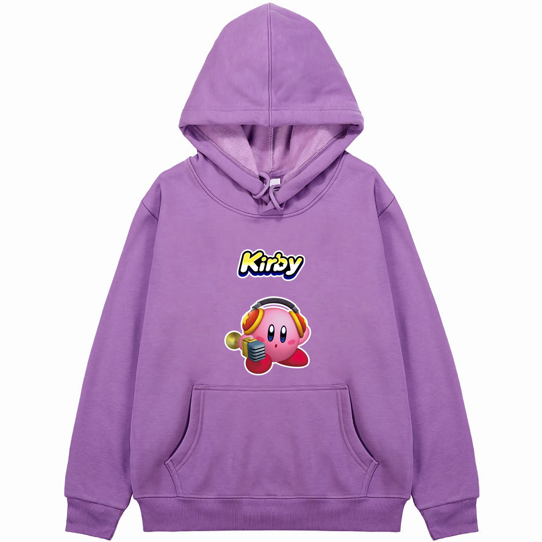 Kirby Hoodie Hooded Sweatshirt Sweater Jacket - Mic Headphone Kirby
