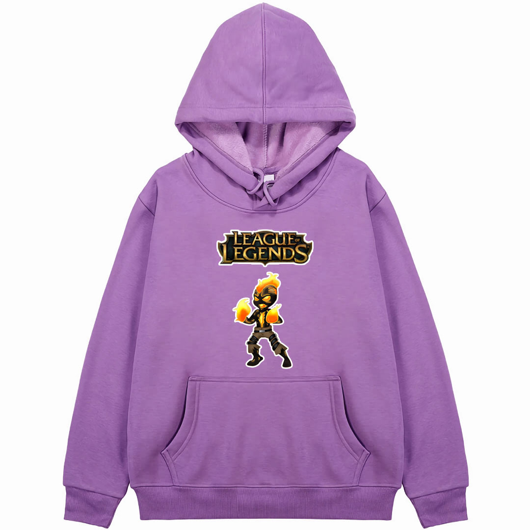 League of Legends Brand Hoodie Hooded Sweatshirt Sweater Jacket - Brand The Fire Chibi Art