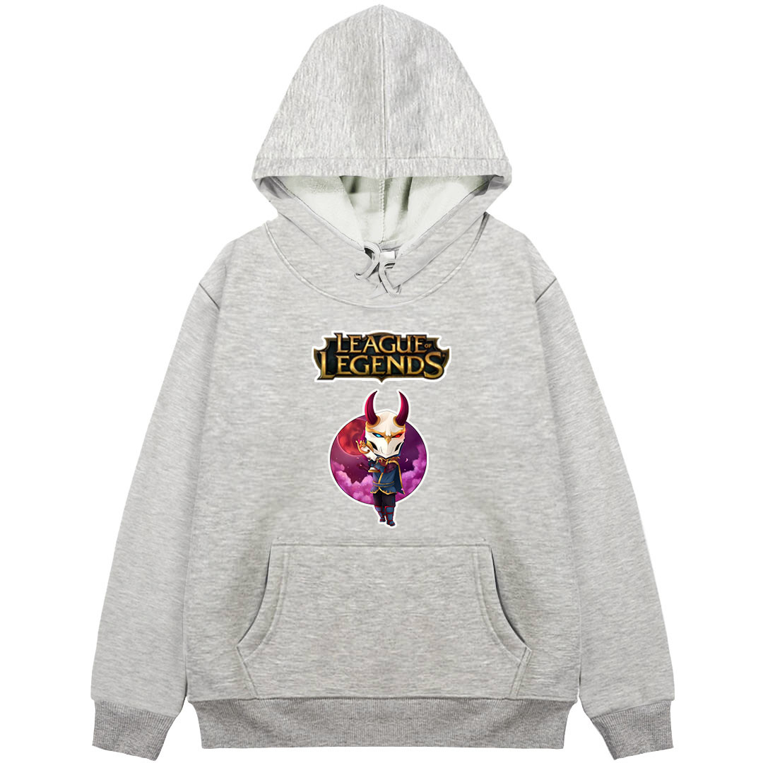 League of Legends Jhin Hoodie Hooded Sweatshirt Sweater Jacket - Jhin Blood Moon Chibi Art
