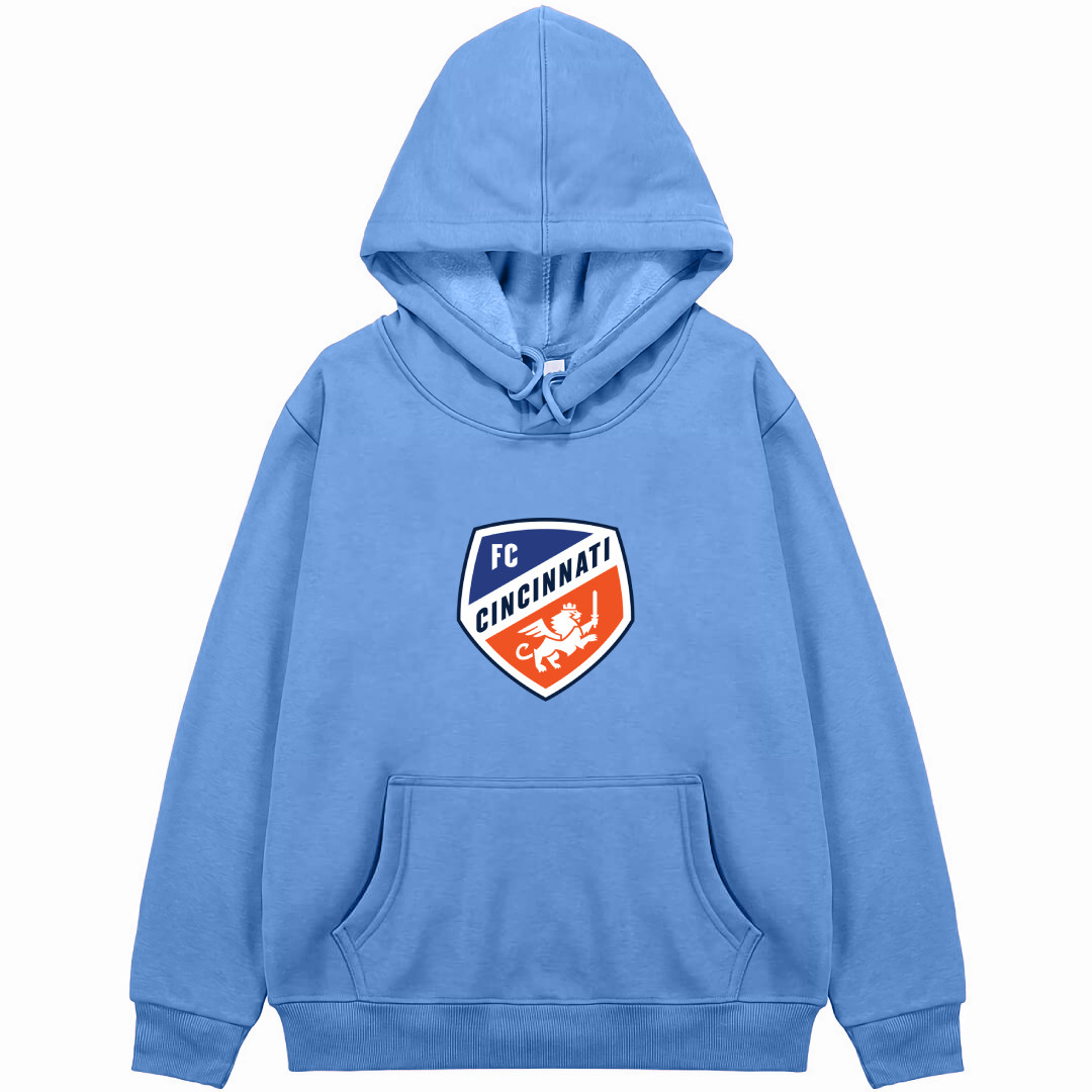 MLS FC Cincinnati Hoodie Hooded Sweatshirt Sweater Jacket - Cincinnati Football Club Team Single Logo
