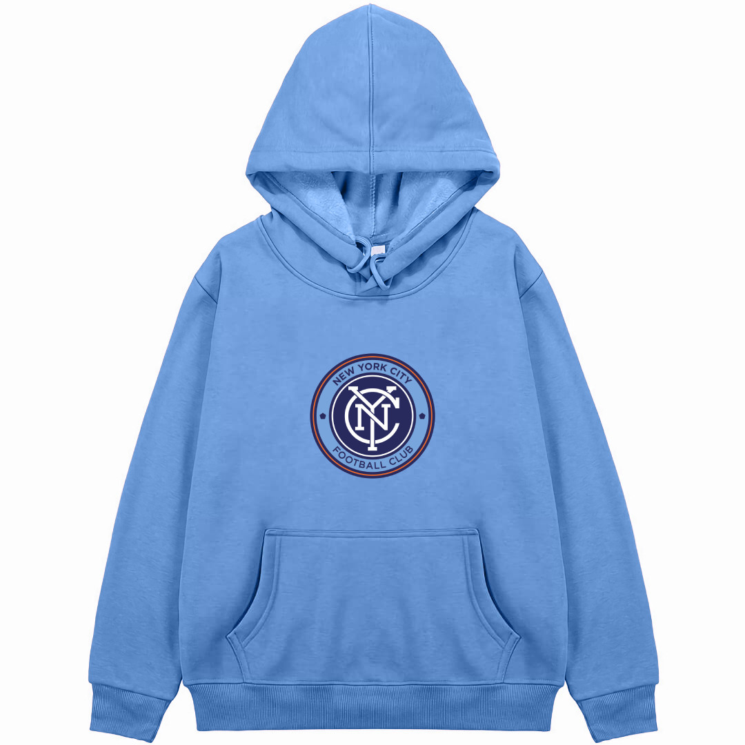 MLS New York City FC Hoodie Hooded Sweatshirt Sweater Jacket - New York City Football Club Team Single Logo