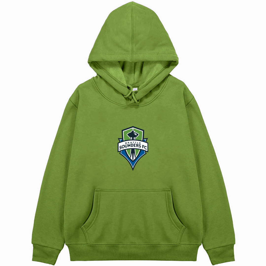 MLS Seattle Sounders FC Hoodie Hooded Sweatshirt Sweater Jacket - Seattle Sounders Football Club Team Single Logo