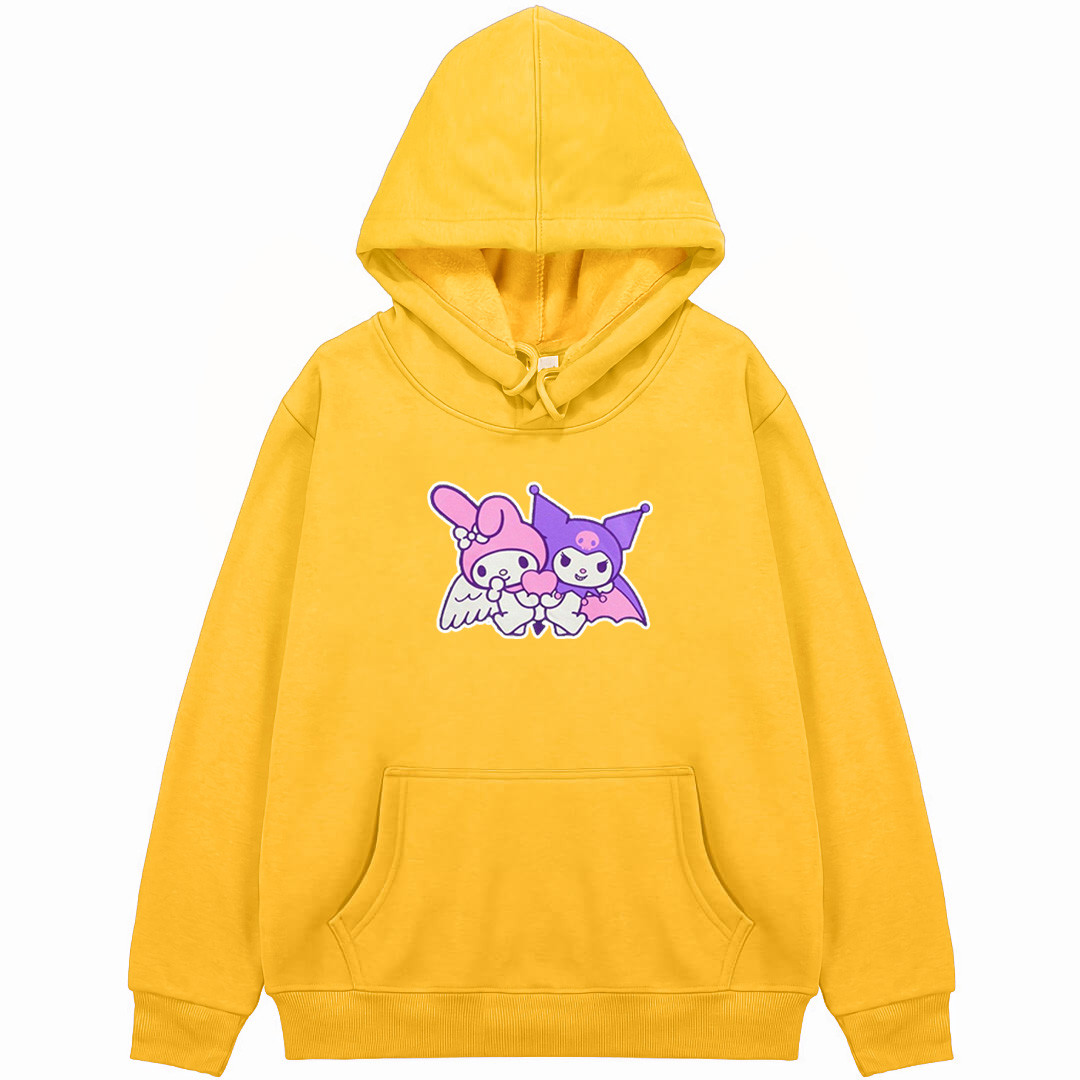 Sanrio Melody And Kuromi Hoodie Hooded Sweatshirt Sweater Jacket - Melody And Kuromi Holding Heart Sticker
