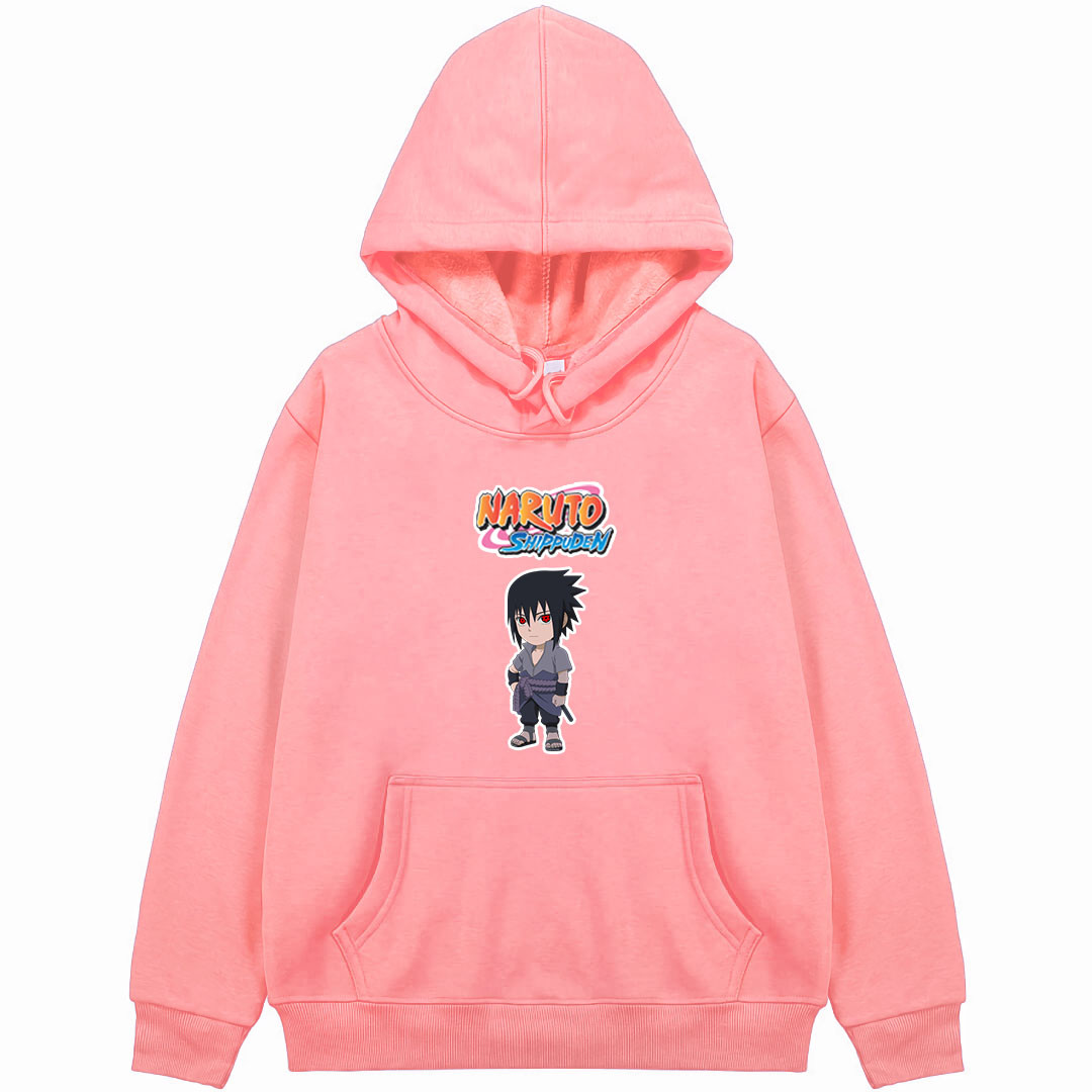 Naruto Shippuden Sasuke Uchiha Hoodie Hooded Sweatshirt Sweater Jacket - Sasuke Uchiha Mangekyou Sharingan Chibi Art
