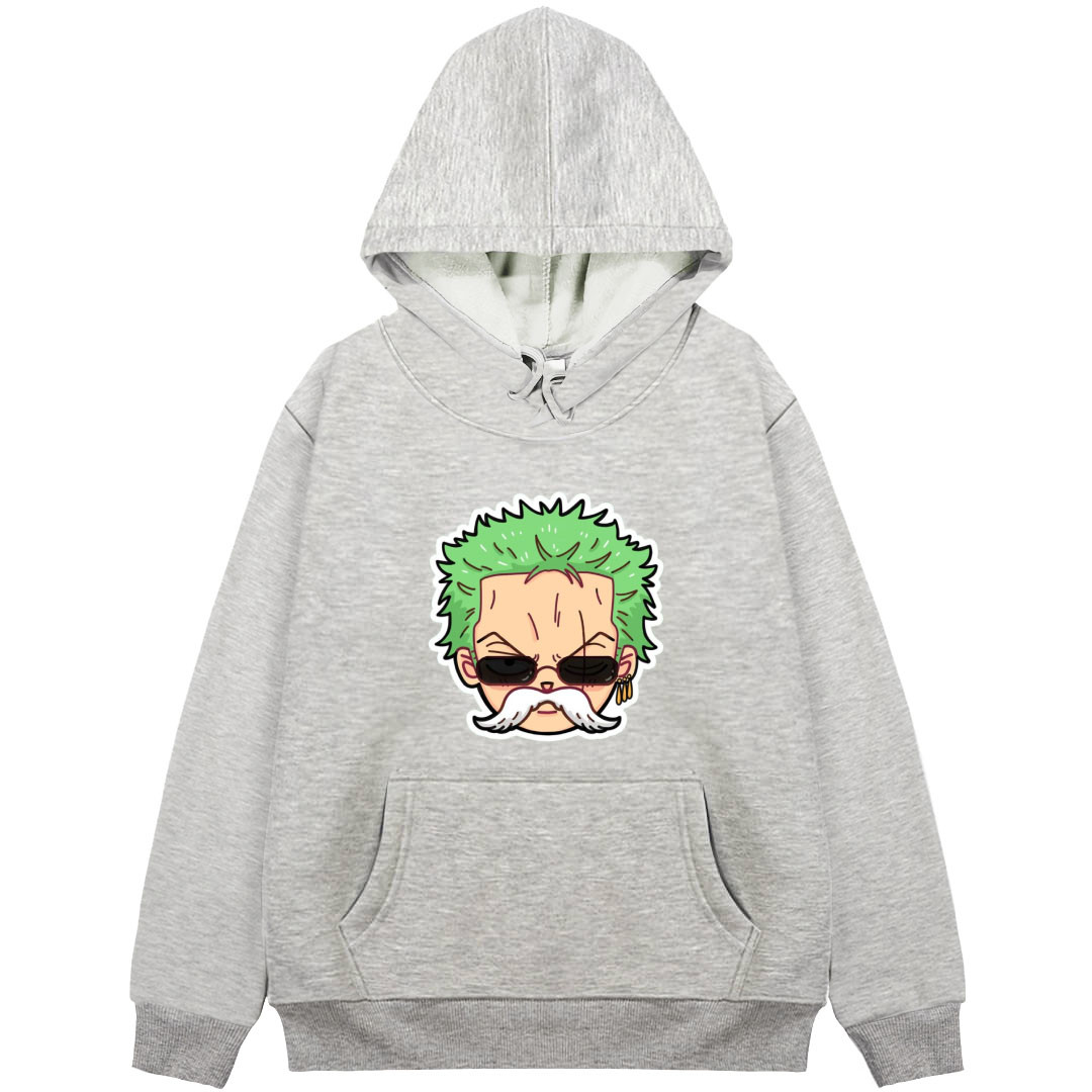 One Piece Zoro Hoodie Hooded Sweatshirt Sweater Jacket - Zoro Avatar Chibi Art