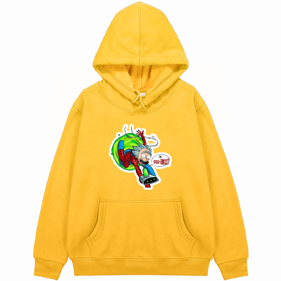Rick And Morty Rick Hoodie Hooded Sweatshirt Sweater Jacket - Rick Wearing Spiderman Costume Super-Rick