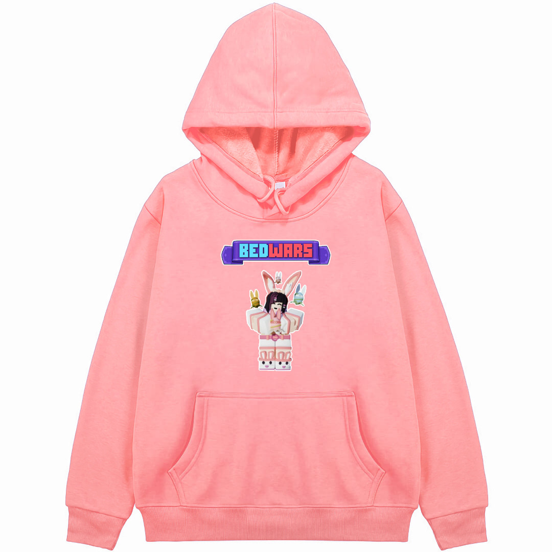 Roblox Bedwars Axolotl Amy Hoodie Hooded Sweatshirt Sweater Jacket - Axolotl Amy Easter Bunny Character Art