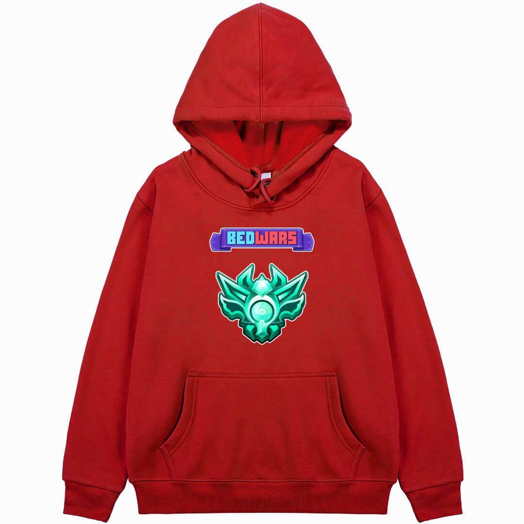 Roblox Bedwars Hoodie Hooded Sweatshirt Sweater Jacket - Platinum Rank Icon