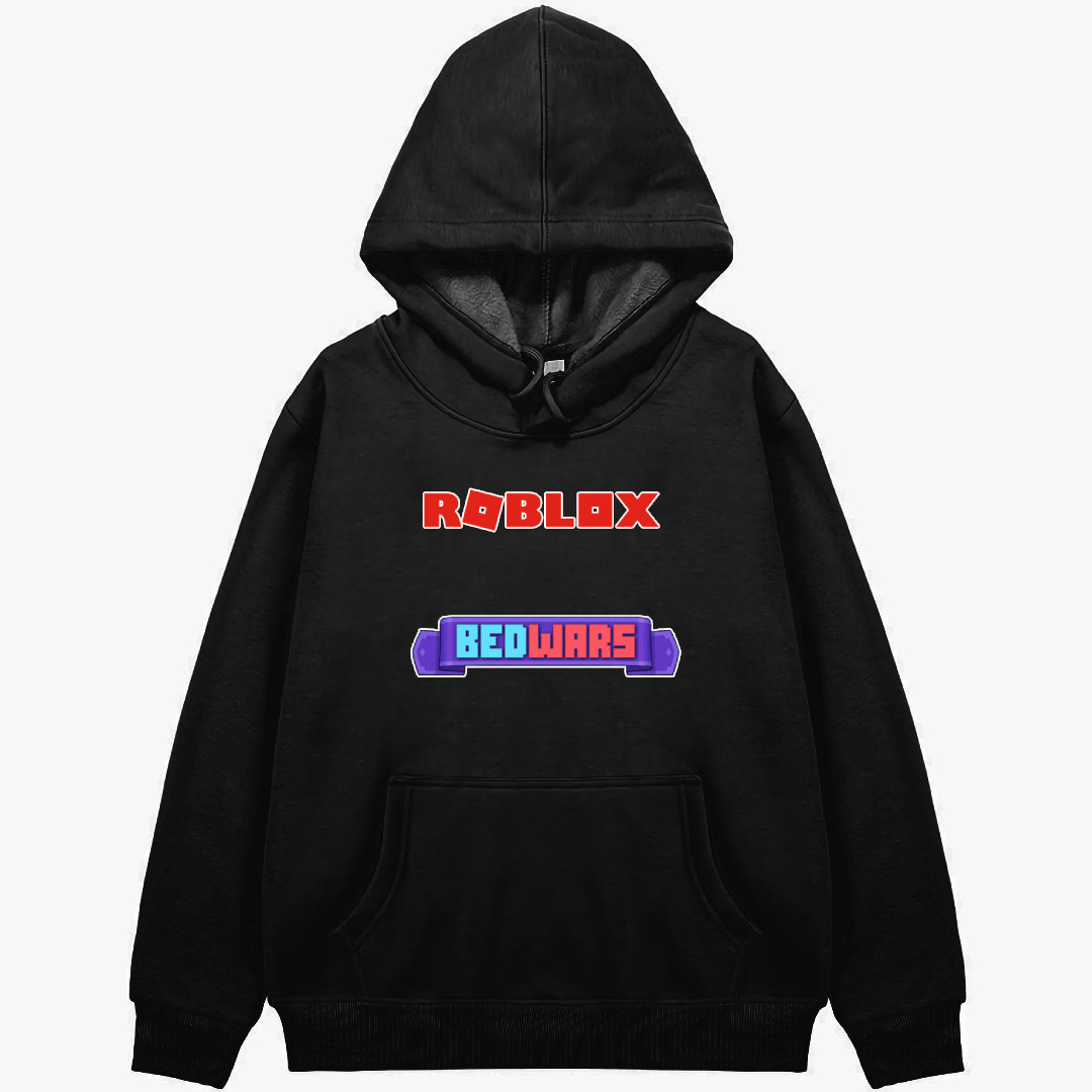 Roblox Bedwars Hoodie Hooded Sweatshirt Sweater Jacket - Bedwars Series Logo