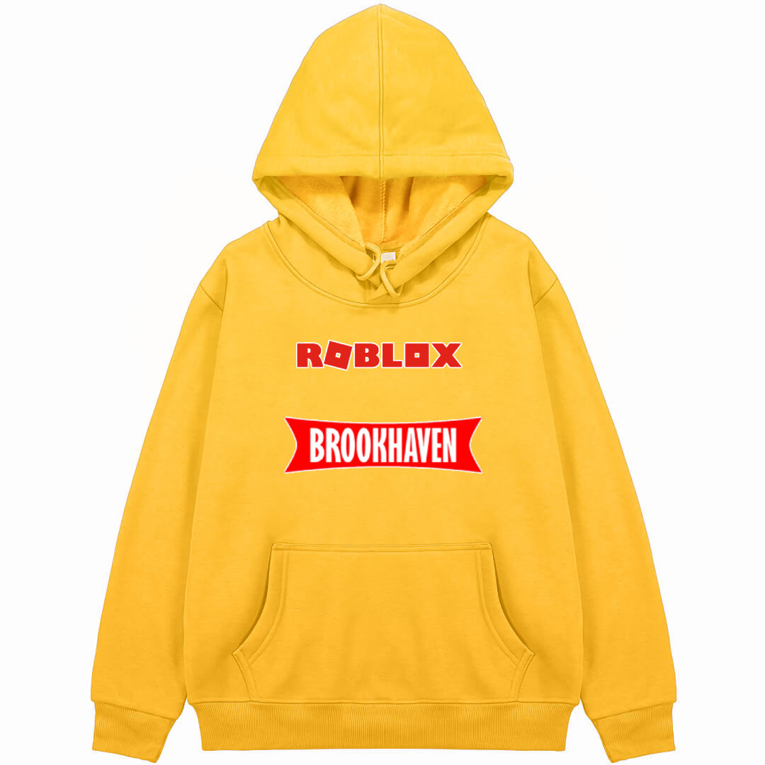 Roblox Brookhaven Hoodie Hooded Sweatshirt Sweater Jacket - Brookhaven Red Banner Logo