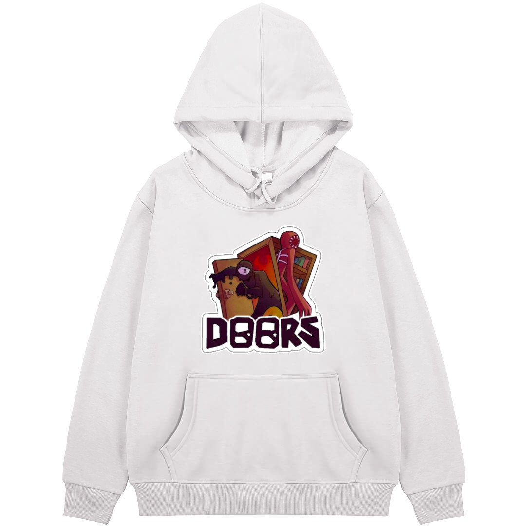 Roblox Doors Hoodie Hooded Sweatshirt Sweater Jacket - Figure And Seek Series Logo Sticker