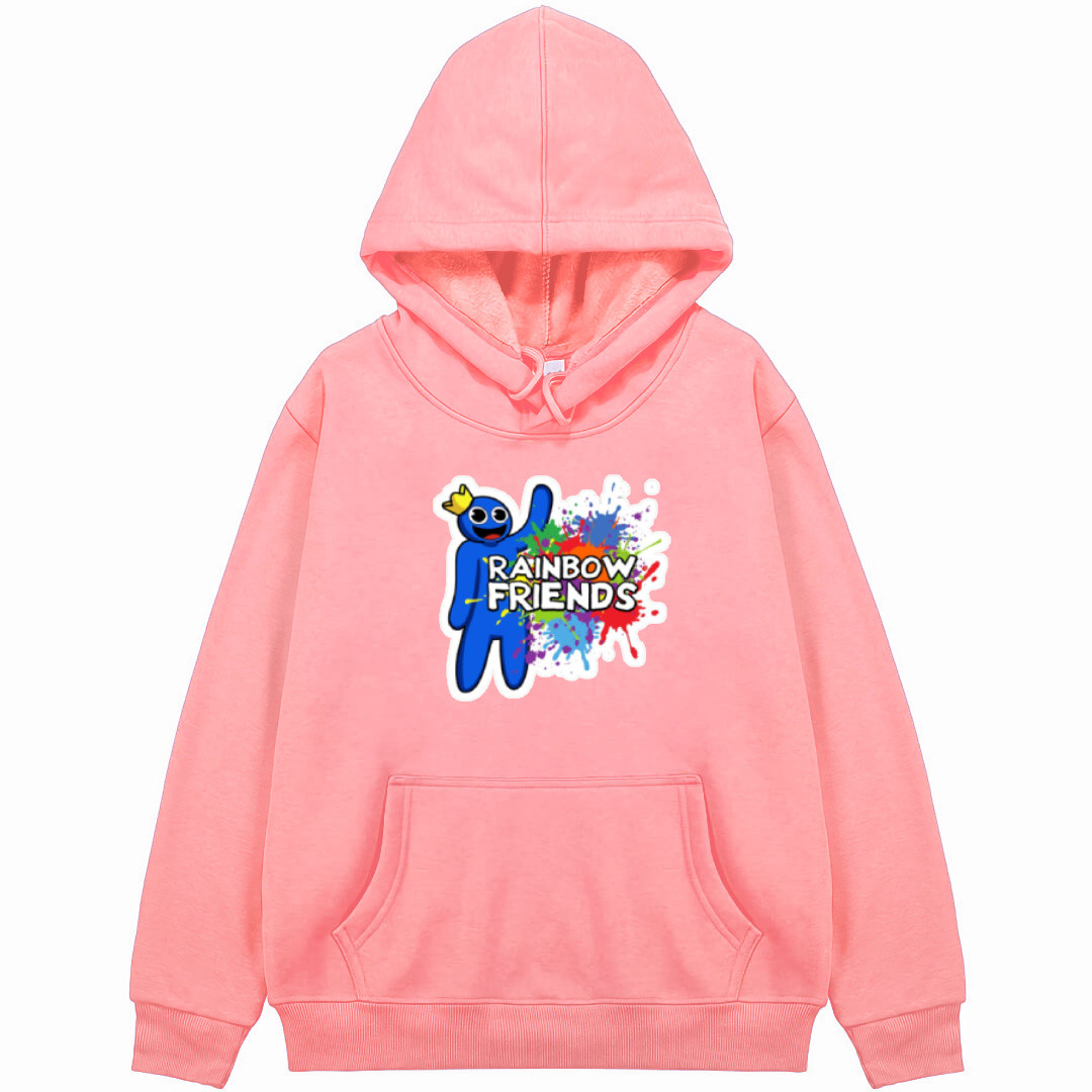 Roblox Rainbow Friends Blue Hoodie Hooded Sweatshirt Sweater Jacket - Blue Standing Wave Series Logo