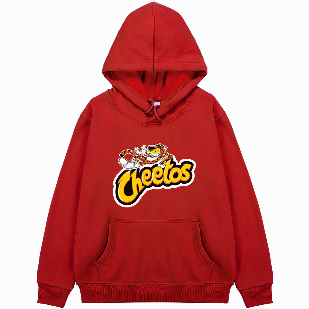 Cheetos Hoodie Hooded Sweatshirt Sweater Jacket - Cheetos Mascot Logo On Orange Background