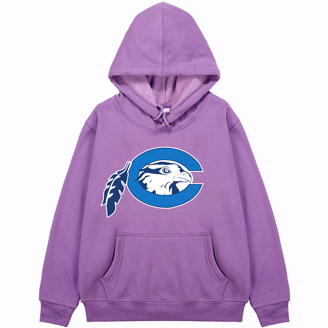 Hawks Chowan University Hoodie Sweatshirt Jacket - Hawks Chowan University College Football Team Single Logo
