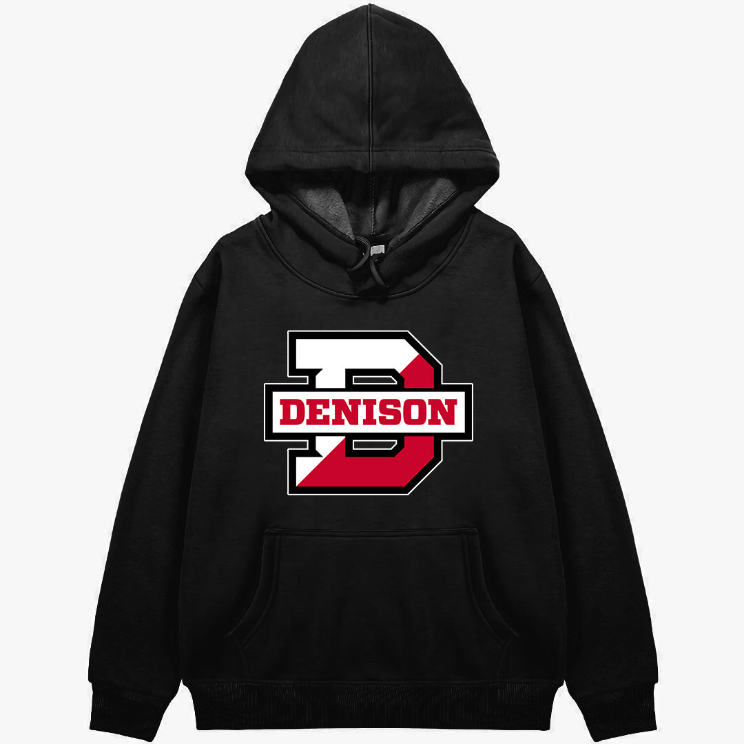 Denison University Big Red Hoodie Sweatshirt Jacket - Denison University Big Red College Football Team Single Logo
