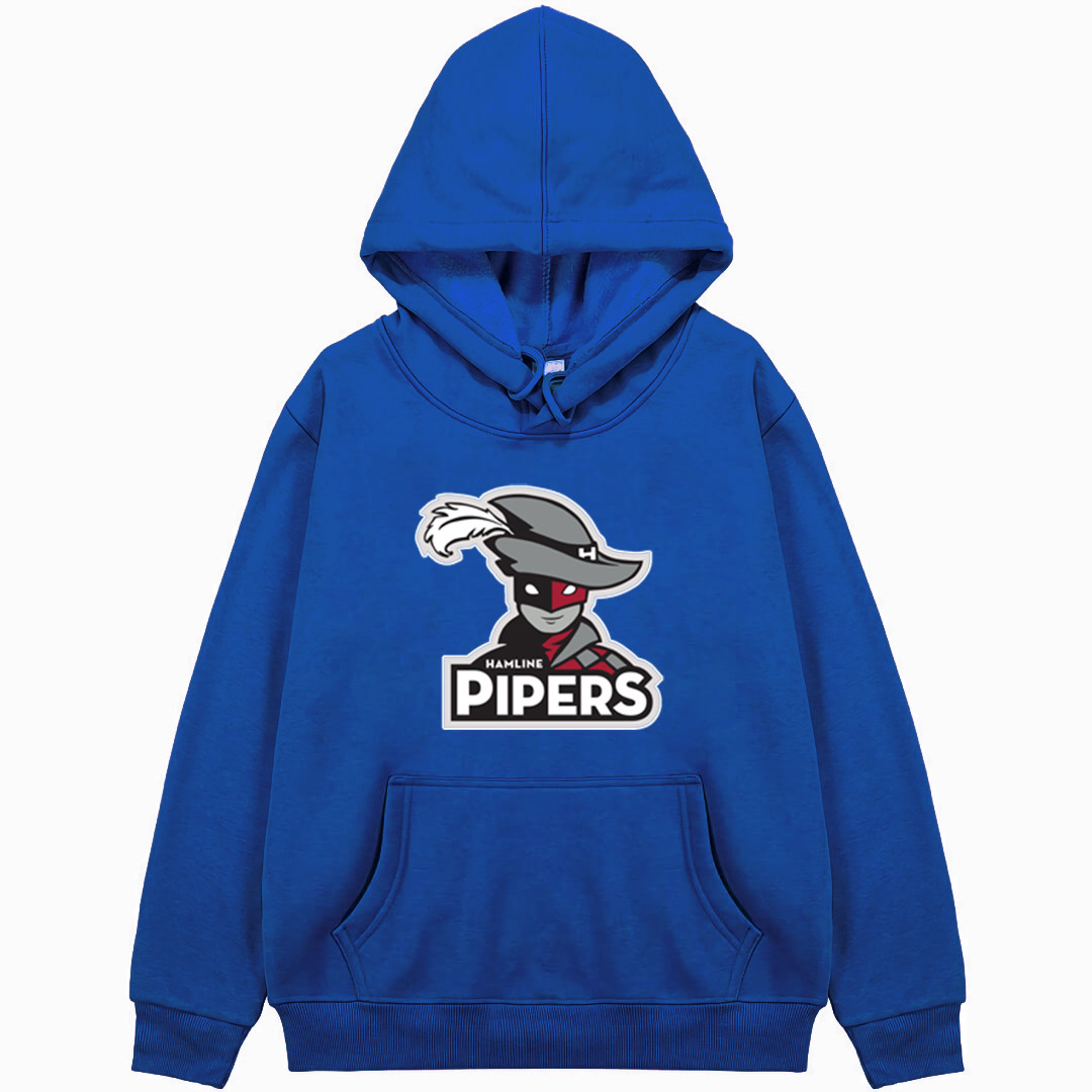 Hamline University Pipers Hoodie Sweatshirt Jacket - Hamline University Pipers College Football Team Single Logo