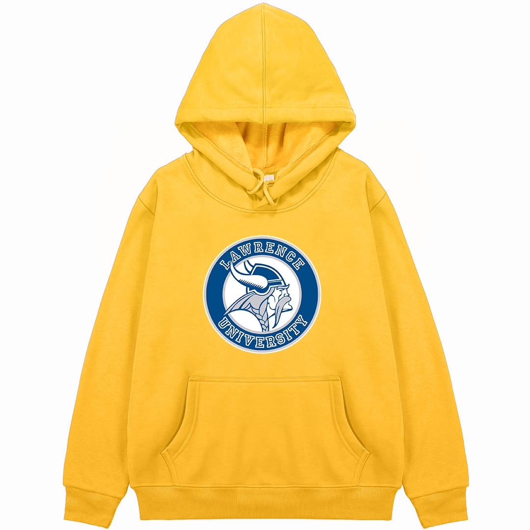 Lawrence University Vikings Hoodie Sweatshirt Jacket - Lawrence University Vikings College Football Team Single Logo