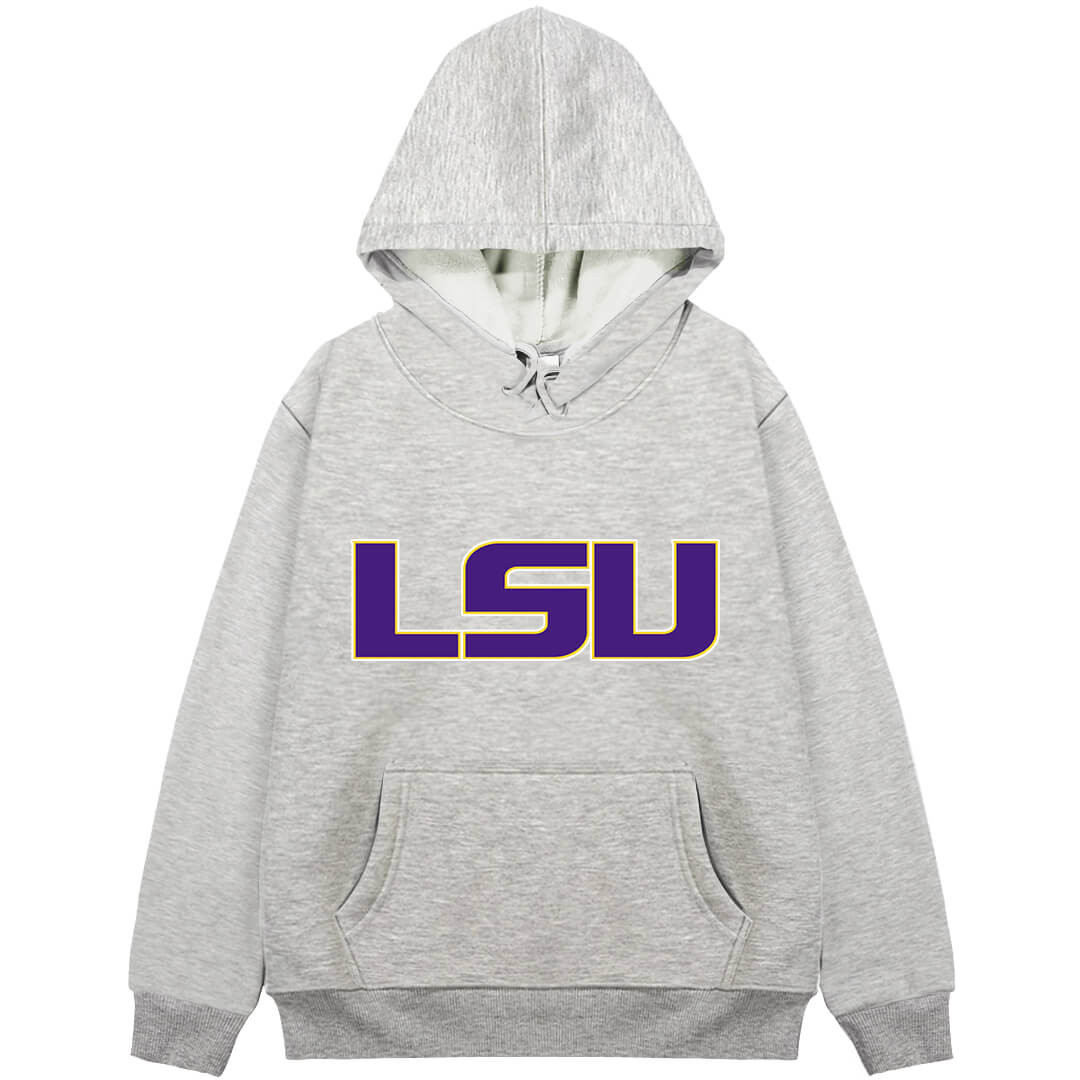 LSU Tigers Hoodie Sweatshirt Jacket - LSU Tigers College Football Team Single Logo