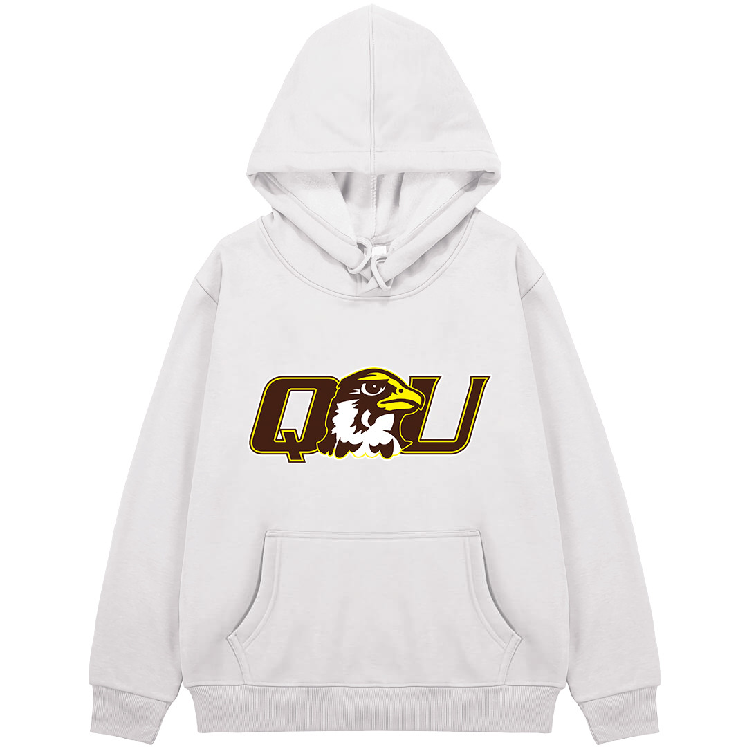 Hawks Quincy University Hoodie Sweatshirt Jacket - Hawks Quincy University College Football Team Single Logo