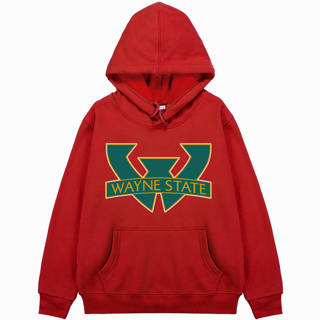 Warriors Wayne State University Hoodie Sweatshirt Jacket - Warriors Wayne State University College Football Team Single Logo