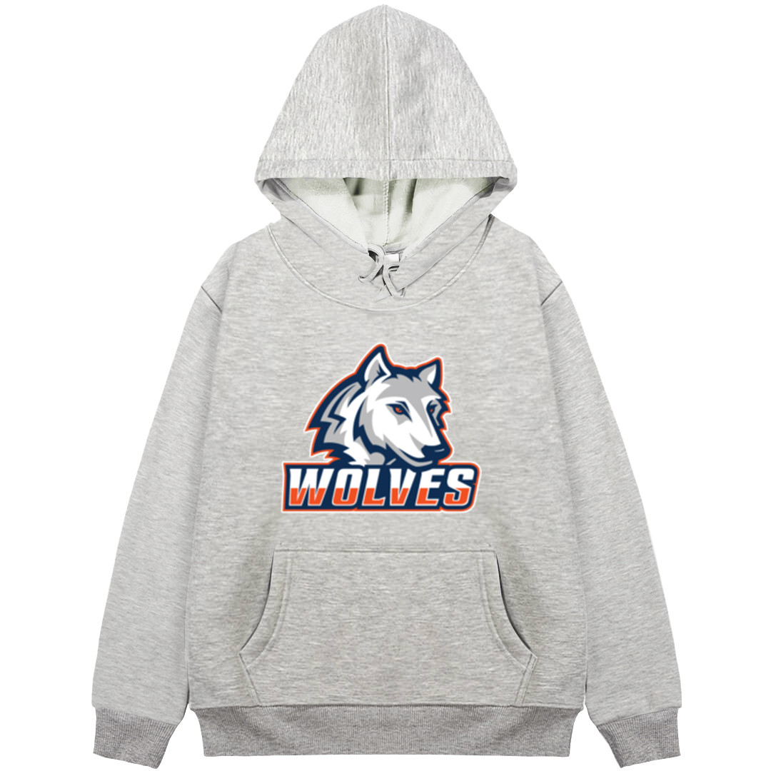 Western Connecticut University Wolves Hoodie Sweatshirt Jacket - Western Connecticut University Wolves College Football Team Single Logo