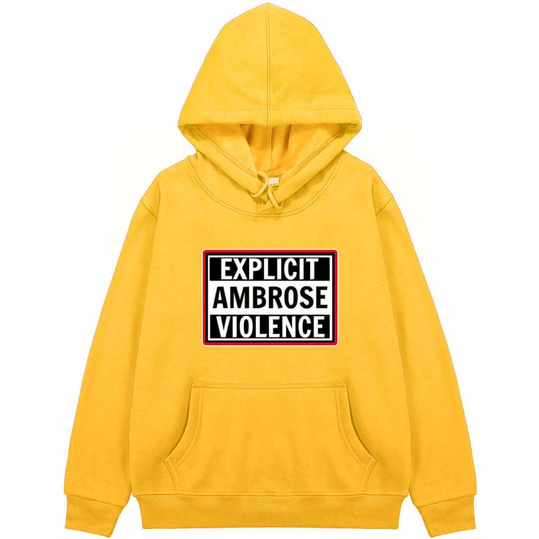 WWE Dean Ambrose Hoodie Hooded Sweatshirt Sweater Jacket - Dean Ambrose Explicit Ambrose Violence Text