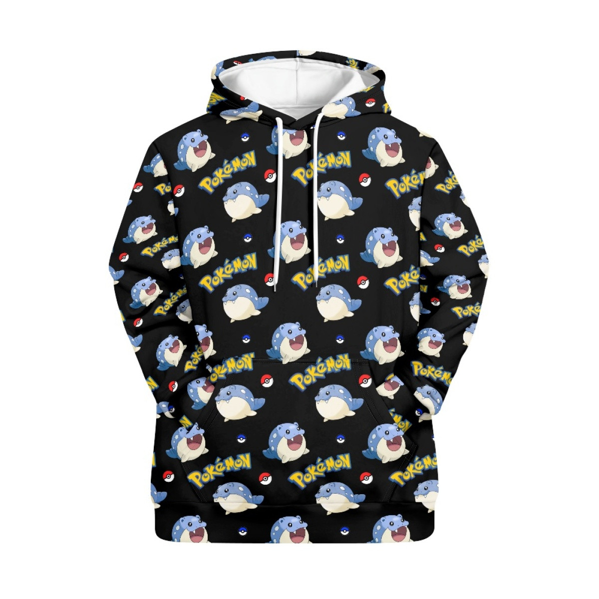 Pokemon Spheal Hoodie Hooded Sweatshirt Sweater Jacket - Spheal Character Series Art