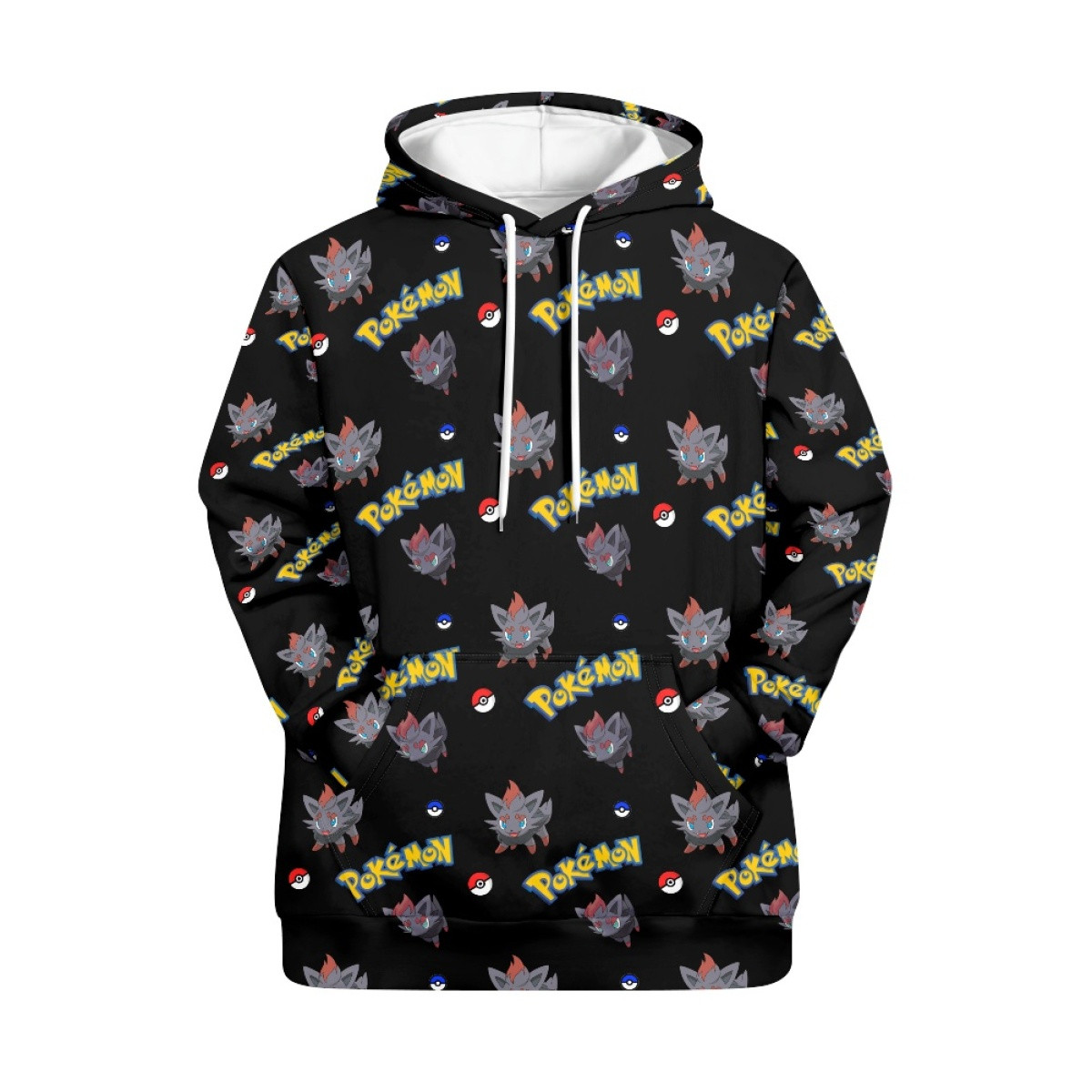 Pokemon Zorua Hoodie Hooded Sweatshirt Sweater Jacket - Zorua Character Series Art