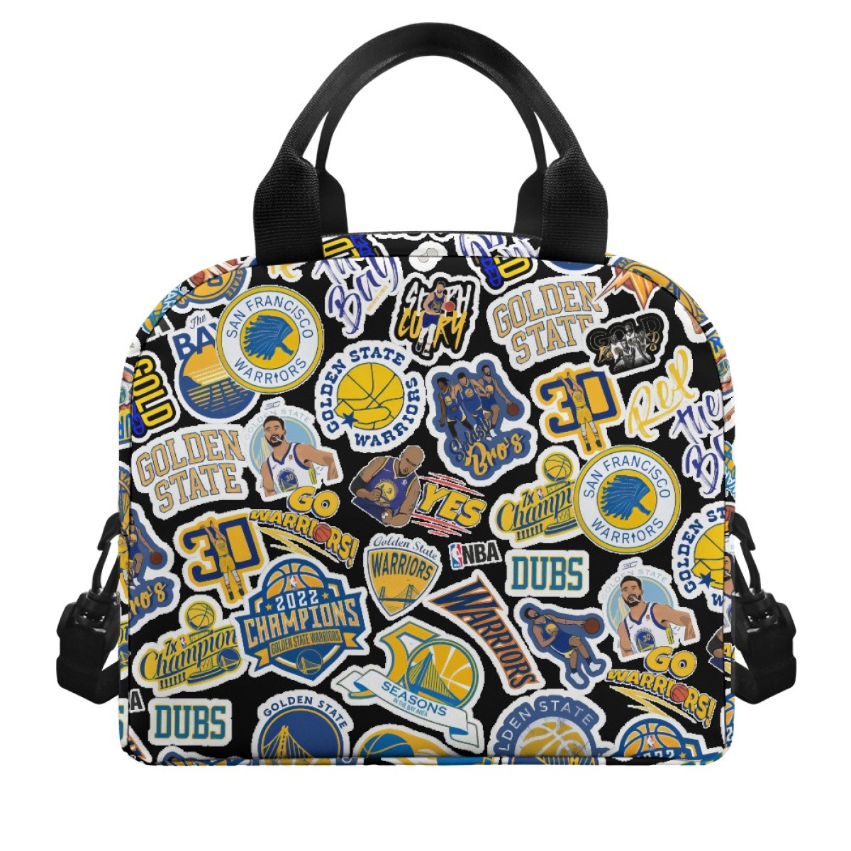 NBA Golden State Warriors Insulated Lunch Bag Box - Golden State Warriors Mania College Logo