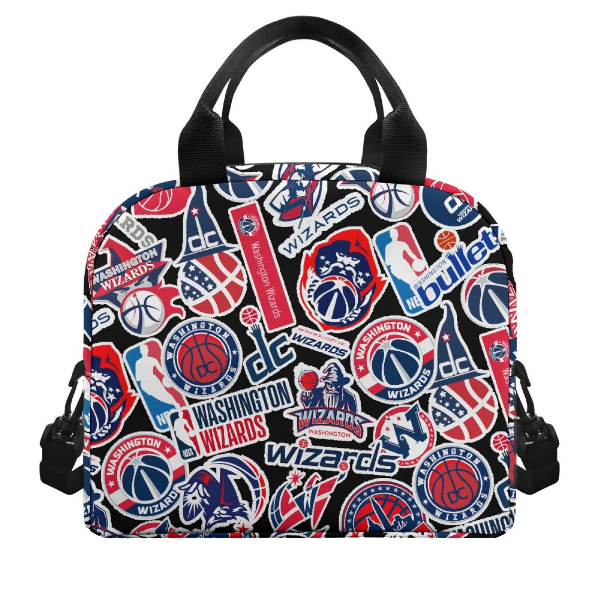 NBA Washington Wizards Insulated Lunch Bag Box - Washington Wizards Mania Collage Logo