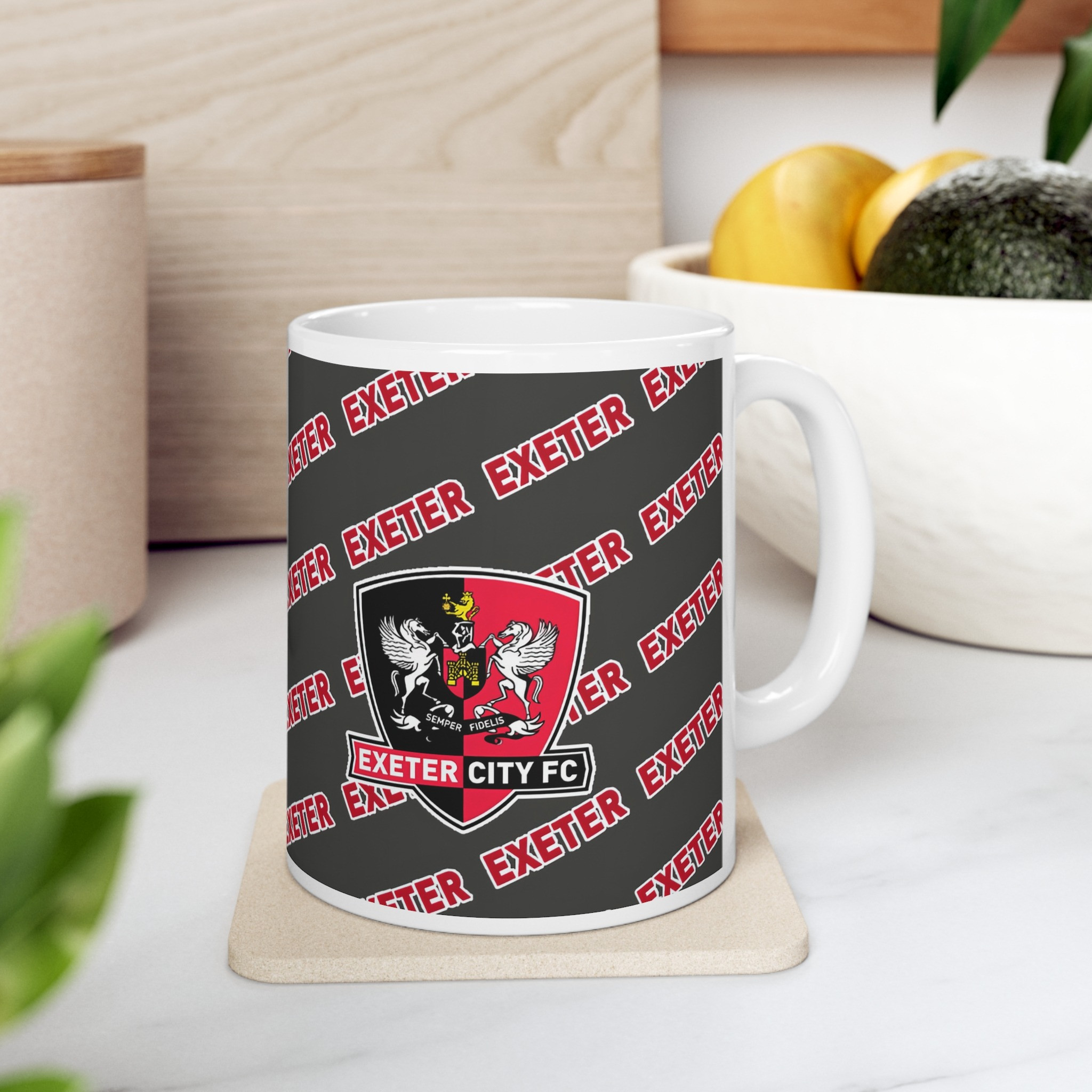 Exeter City FC Mug Cup - Exeter Football Club Medley Monogram Wordmark